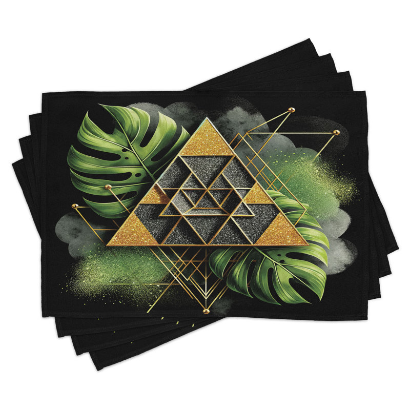 Ensemble de 4 napperons Ambesonne Monstera