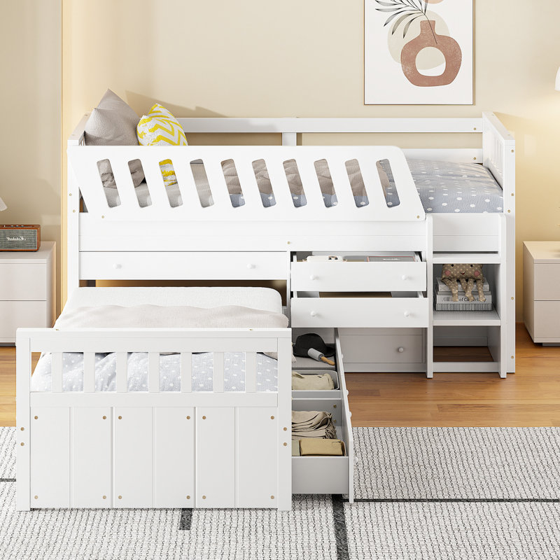 Lit mezzanine simple et lit plateforme - fournir un soutien fiable 7 blanc élégant
