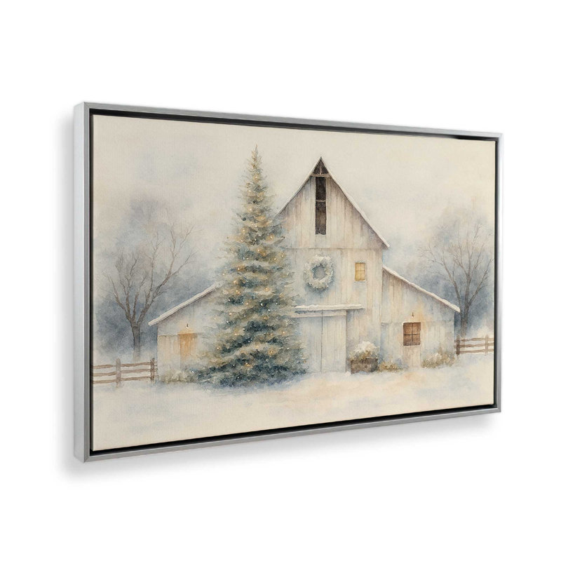 Impression sur toile Barnlight Noel, H 12,75 po x l 18,75 po, Chrome poli