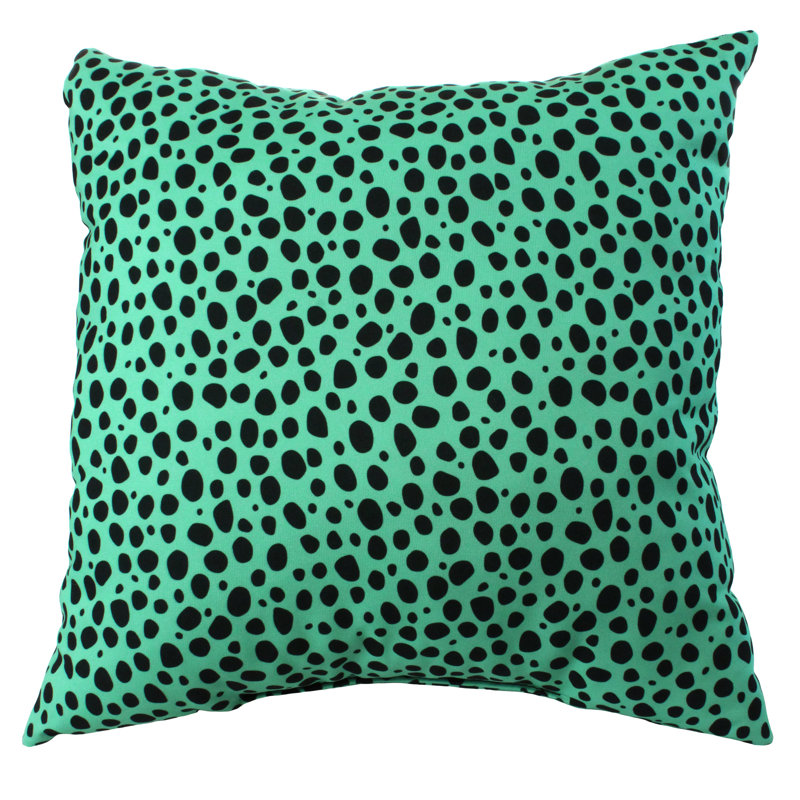 Emer Animal Print Reversible Throw Pillow, Teal
