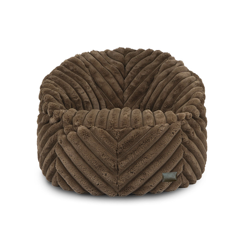 Polyester Refillable Bean Bag Chair, Brown