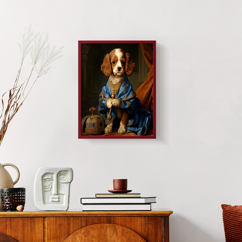 ANIMALS Series CLxx III - reproduction encadrée de qualité supérieure - prête à être accrochée - aucun clou requis, Rouge