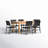 Anautica 6 - Person Eucalyptus Solid Wood Patio Dining Set Umbrella Hole Included Rectangular Table