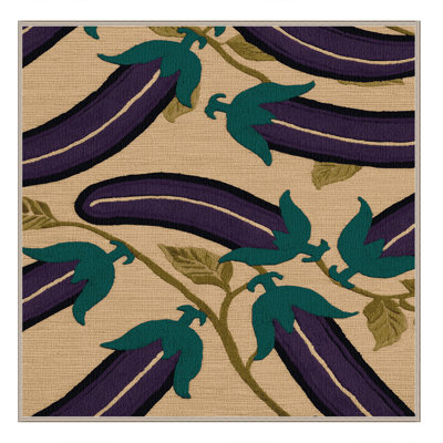  Tapis lavable aubergine