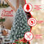 Arbre de Noël 4 pi avec aiguilles de pin et feuilles d'eucalyptus