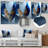 Blue And Gold Angel Wings V - Wings Angel Metal Wall Art-183034612