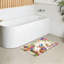 Paire de lapins avec tapis de bain floral croisé, 24 x 36 po, antidérapant, vestibule et salon