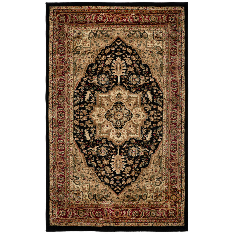 Tapis oriental ivoire / rouge Klose, Red/Black, Rectangle 3 pi 3 po x 5 pi 3 po