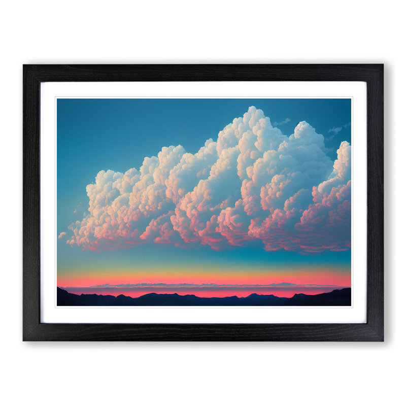Glorious Clouds - Single Picture Frame Print, Black, 46cm H x 64cm W x 2cm D