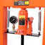 Presse à bouteilles 6Ton avec calibre, plier, redresser ou presser des pièces, installer des roulements, des joints en U, des bagues, des joints à rotule et des poulies, orange