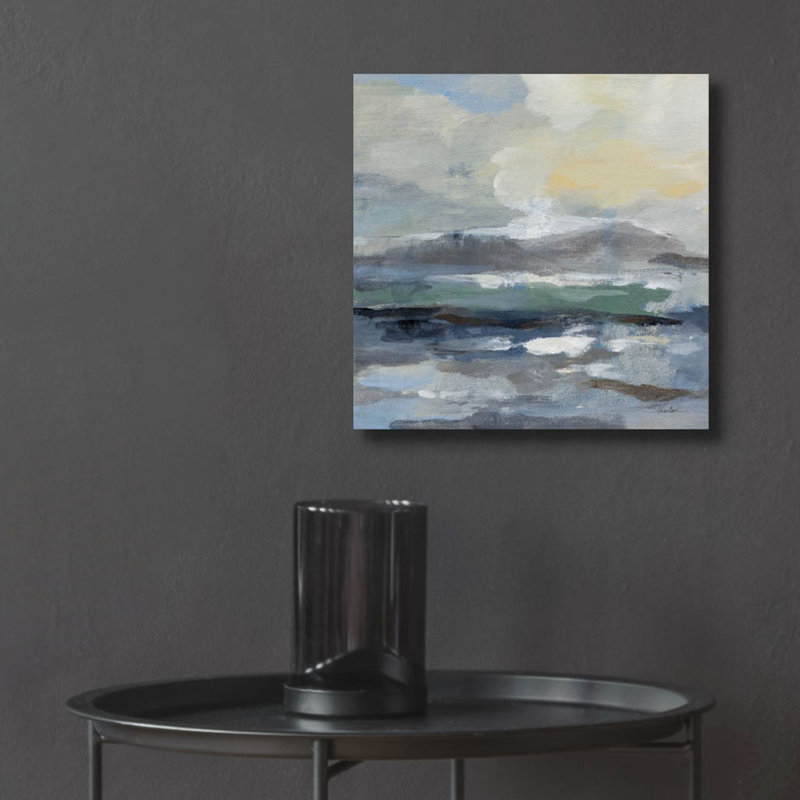  'Silver Lagoon 1' by Silvia Vassileva Acrylic Glass Wall Art, 36" x 36", H 12 po x l 12 po x P 0,13 po