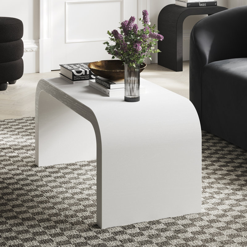 Cayse Open Coffee Table, White