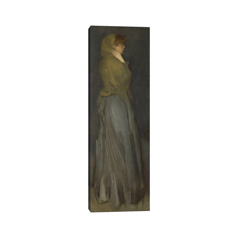 «Arrangement in Yellow and Grey Effie Deans», reproduction d'art sur toile tendue, 48 po x 16 po, Toile tendue avec châssis