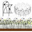 Bordure de clôture de jardin décorative en métal H 32 po x l 19,5 po, 10 panneaux, longueur totale de 16 pi, clôture anti-rouille pour les parterres de fleurs, les arbres et les cours, noir-88451901-129675636