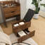 Bureau de coiffeuse 3 en 1 avec miroir éclairé et tabouret, coiffeuse à plateau rabattable, rangement compact pour la chambre à coucher, la salle de bain et le vestiaire (L 23,62 po)