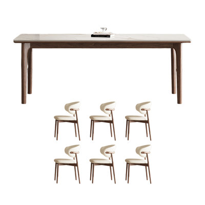 High-end Light Luxury Rock Slab Dining Table