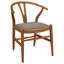 Chaise d'appoint en bois Hykeem Wishbone