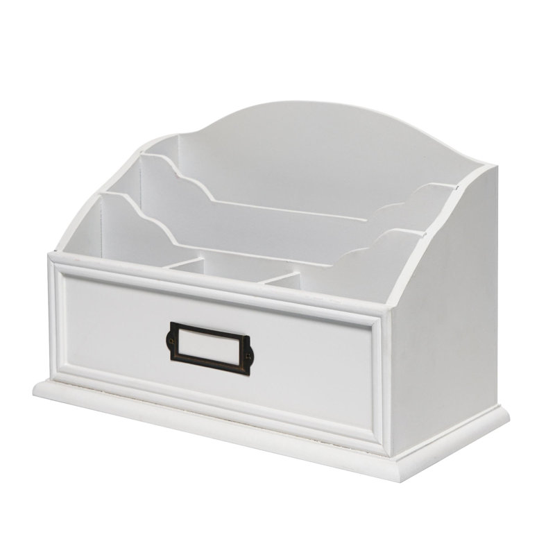 Classeur de bureau à 3 niveaux Danetta, Blanc
