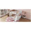 Lit simple superposé au-dessus du sol avec rampe d'escalade, blanc - Barrières de sécurité modernes pour chambre à coucher, option confortable-1989055824