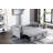 Linen Fabric 3-In-1 Convertible Sleeper Loveseat With Side Pocket-2135361476