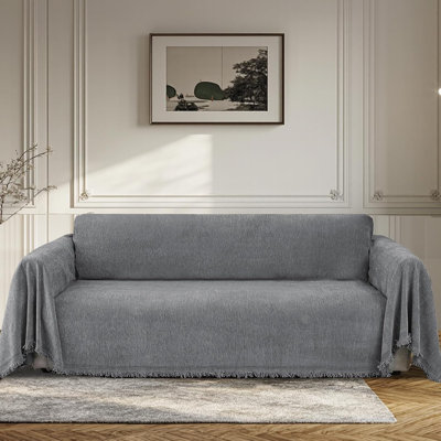 Chenille Box Cushion Sofa Slipcover