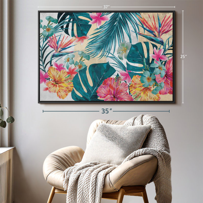 Impression sur toile Tropical Flora, H 25 po x l 37 po
