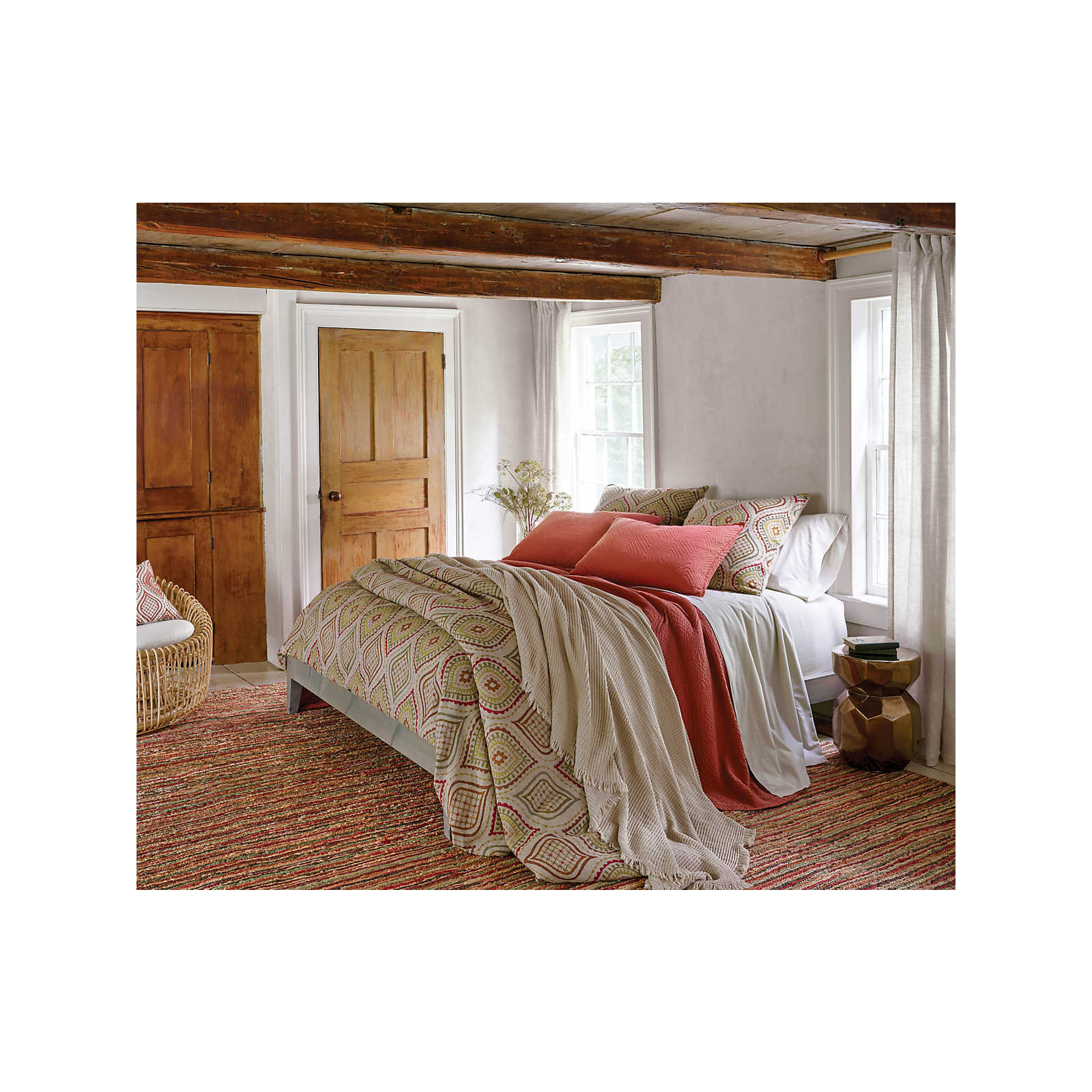 Kerala Spice Matelasse Coverlet, Twin/Twin XL Coverlet