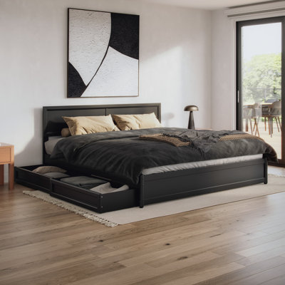 Astley Wood Panel Storage Bed