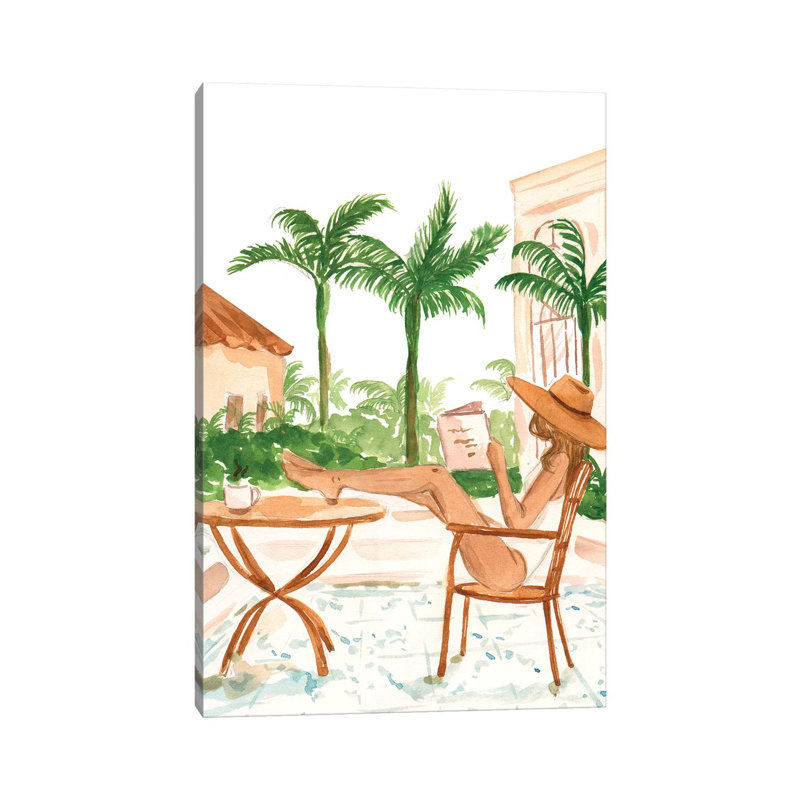 Mode vacances - reproduction sur toile tendue, H 26 po x l 18 po x 1,5 po