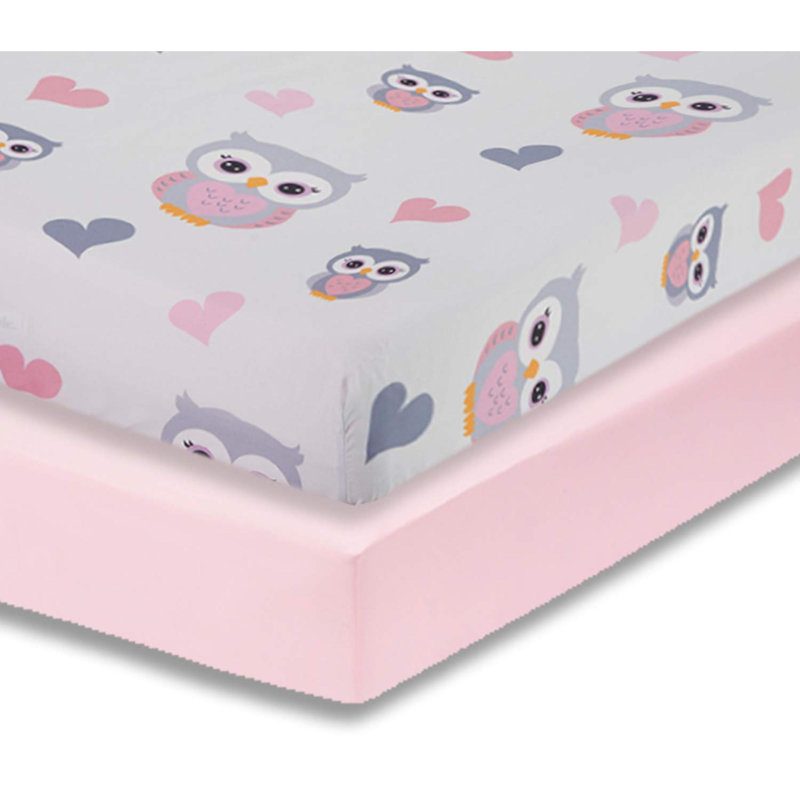 Ensemble de 2 draps-housses pour lit de bébé, drap de bébé 100% microfibre respirante douce, convient aux matelas de lit de bébé de taille standard 28 po x 52 po, drap de chambre de bébé - doux
