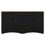 Meuble télé 70 po avec poignées rustiques, 2 tiroirs de style, tablettes réglables et armoire de rangement en grain de bois noir, rétro, compatible