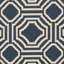 Tapis intérieur / extérieur bleu marine / beige Arneshia-786149244