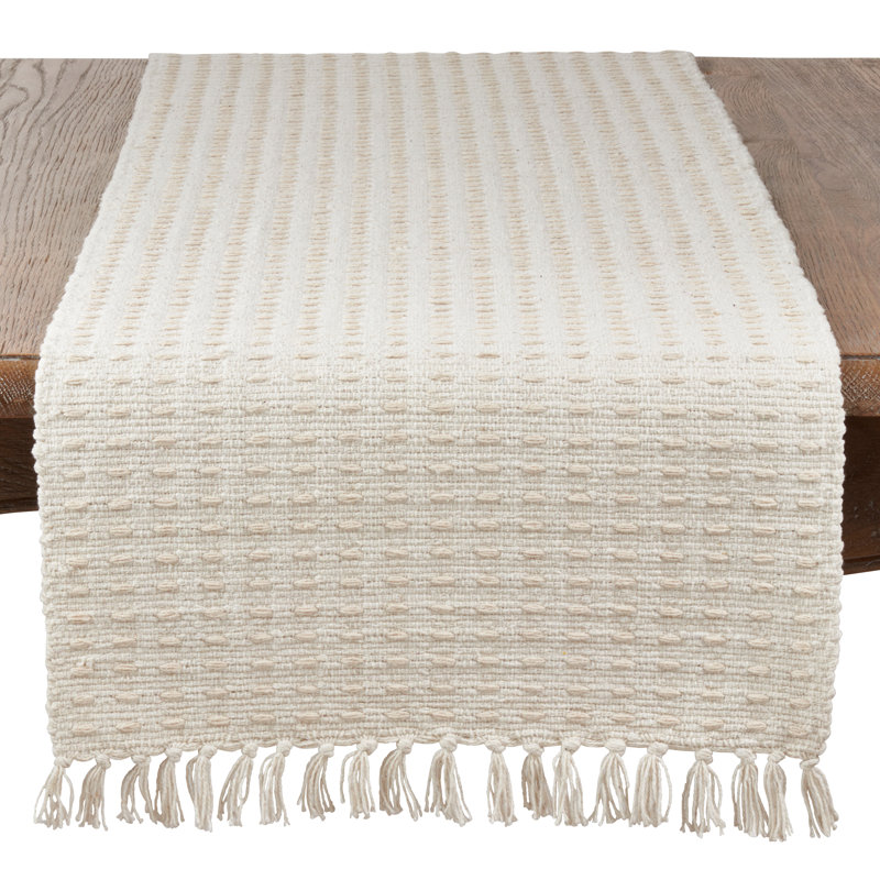 Daisetta Table Runner, Natural, 54" L x 16" W