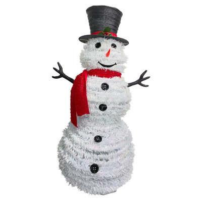 4' Lighted Pop-Up Snowman Outdoor Christmas Decoration