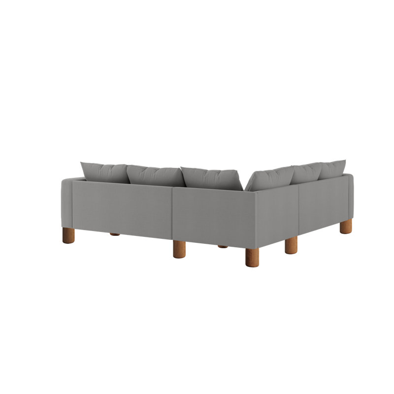 Essential 5-Seat Corner Sectional, Moon Upcycled Poly, Cylinder