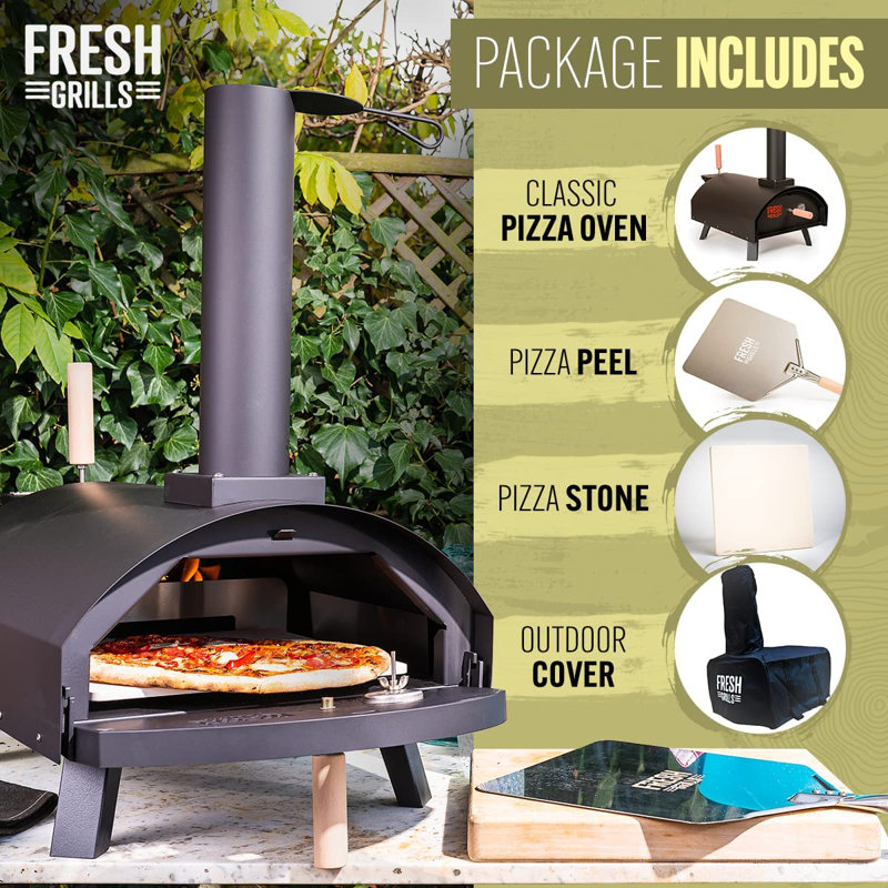 Fresh Grills Steel Countertop Wood-Burning Pizza Oven