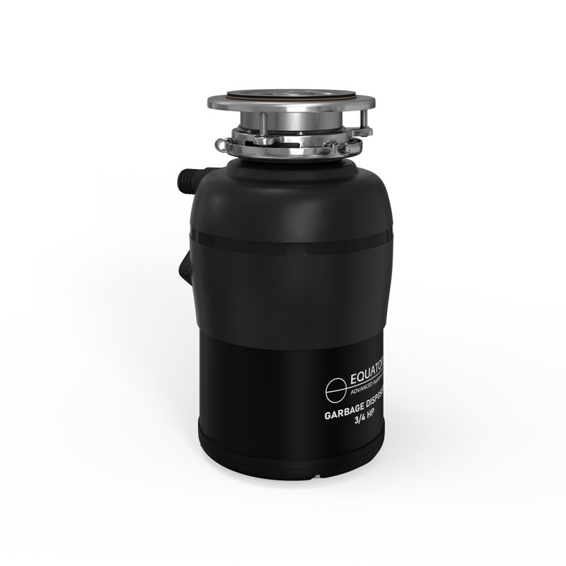 Equator 3/4HP Garbage Disposer Quiet 2-Stage Grinding Continuous Feed 360° Clean