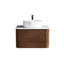 Ensemble de meuble-lavabo mural, lavabo flottant avec lavabo rond en céramique, ensemble de meuble-lavabo texturé à ondulation d'eau pour les petits espaces, peu encombrant-129578449-129578450-129229617
