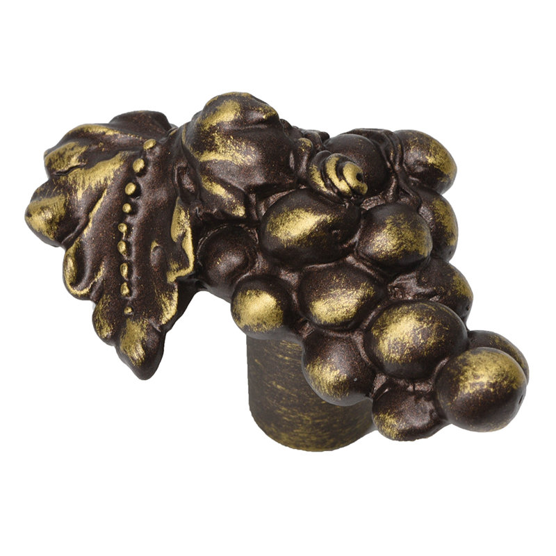 Bacchus grand bouton gauche en platine, Laiton antique