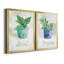 Basilic en pot - Ensemble de 2 peintures sur toiles-1337201795-1337202045
