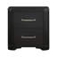 Table de chevet de conception moderne 1pc Table de chevet 2X à queue d'aronde Finition anthracite Design élégant