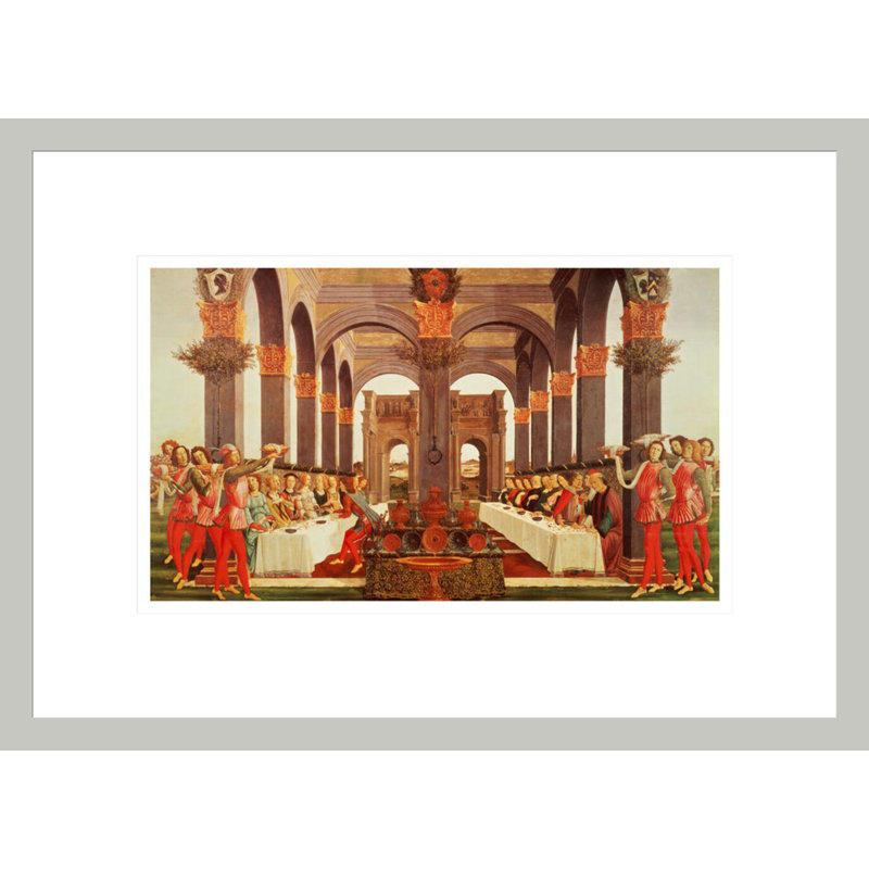«The Wedding Feast» par Sandro Botticelli, impression giclée encadrée, H 12,18 po x l 16,75 po