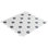 Gotham 1" Hex White with Black Dot 10-1/4" x 11-7/8" Porcelain Mosaic Tile