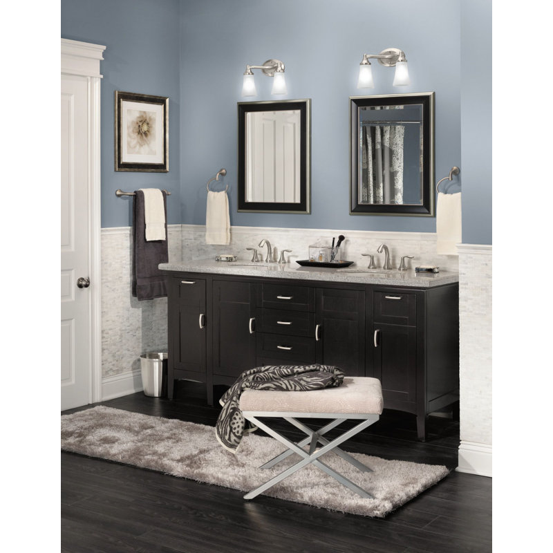 Eva 2-Light Vanity Light, Brushed Nickel