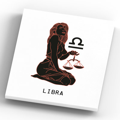 Kana Zodiac Libra - Print on Wood