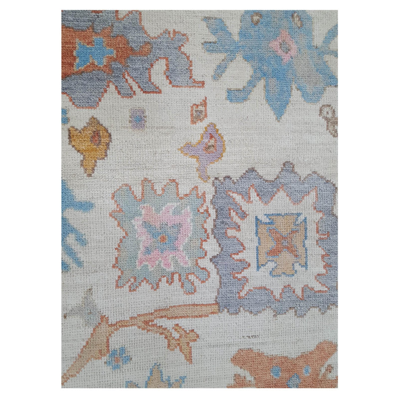 Pacific Ushak Wool Weft 4x6 Ivory / Multi Transitional Hand Knotted Area Rug