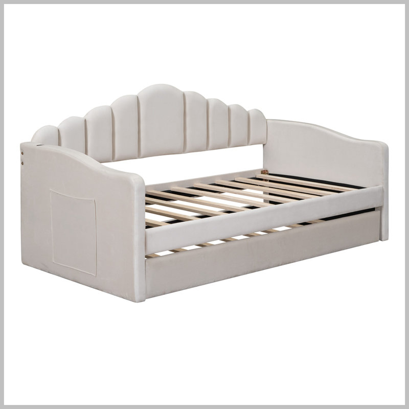 Upholstered Daybed, Beige