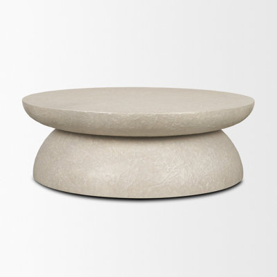 Julius 48" Round Stone Finish Coffee Table