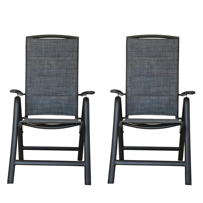 Chaises de salle à manger de patio - Conception ergonomique en aluminium et à siège souple pour un usage extérieur