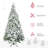 7.5/9Ft Tall Unlit Snow Flocked Pine Artificial Christmas Tree With Realistic Branches